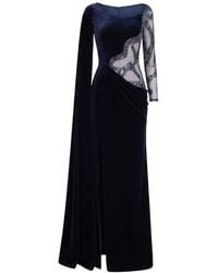 Gemy Maalouf - Bead-Embellished Velvet Dress - Lyst