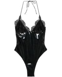 Oséree - Latex Badpak Met Kanten Afwerking - Lyst