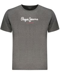 Pepe Jeans - T-Shirt En Coton À Logo Imprimé - Lyst