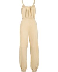 Fendi Suède Jumpsuit - Naturel