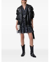 Fracomina - Stud-Embellished Biker Jacket - Lyst