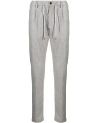 Eleventy - Mélange-effect Tapered Trousers - Lyst