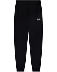EA7 - Cotton Jogger Trousers With Drawstring Core Identity - Lyst