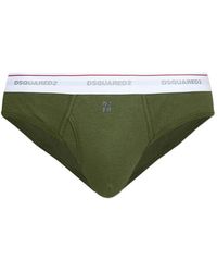 DSquared² - Upside Down Logo-Waistband Ribbed Briefs - Lyst