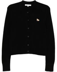 Maison Kitsuné - Baby Fox-Embroidered Patch Wool Cardigan - Lyst