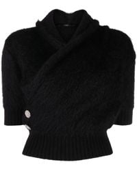 Balmain - Superior de hilo cepillado de hilo cepillado - Lyst