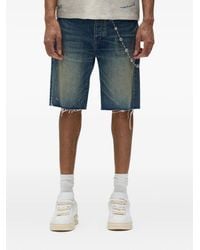 Purple Brand - P059 Worn Frayed-Hem Denim Shorts - Lyst