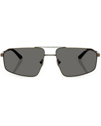 Emporio Armani - Geometric-Frame Sunglasses - Lyst