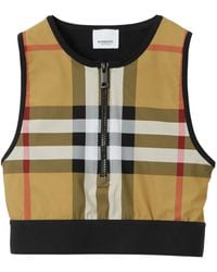 Burberry - Sleeveless tops - Lyst