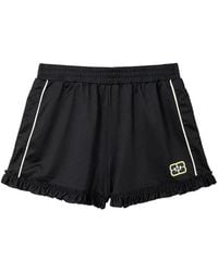 Ganni - Ruffle-Trim Shorts - Lyst