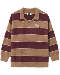 Izzue - Striped Fuzzy-Knit Sweater - Lyst