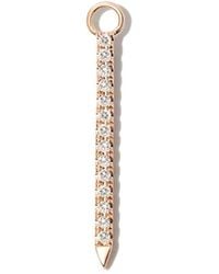 Maria Tash - 18Kt Rose Eternity Bar Diamond Charm - Lyst