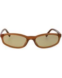 Miu Miu - Lunettes De Soleil Miu Regard Ovales À Plaque Logo - Lyst