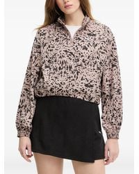 PUMA - Leopard-Print Quarter-Zip Sweatshirt - Lyst