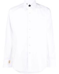 Billionaire - Silver Cut Long-sleeved Shirt - Lyst