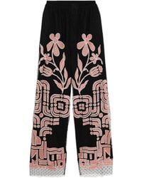 Biyan - Pantaloni Con Ricamo A Fiori - Lyst