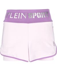 Philipp Plein - Logo-Waistband Jogging Shorts - Lyst