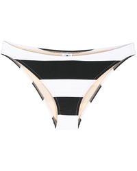 Moschino - Bas de bikini rayé à patch logo - Lyst