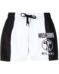 Moschino - Logo-print Drawstring Swim Trunks - Lyst