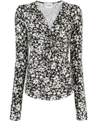 Isabel Marant - Lyss Gathered Abstract-print Blouse - Lyst