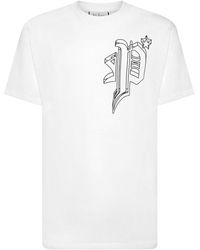 Philipp Plein - T-shirt en coton à imprimé tête de mort - Lyst