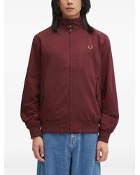 Fred Perry - Harrington Logo-embroidered Jacket - Lyst