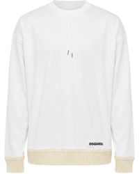 DSquared² - Camiseta Con Ribete De Canalé - Lyst