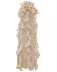 ACTUALEE - Ruffled Halter-Neck Dress - Lyst