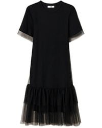 Twinset - ラッフル チュール ミニドレス - Lyst