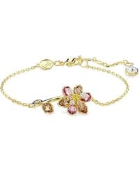 Swarovski - Idyllia Flower Charm Bracelet - Lyst