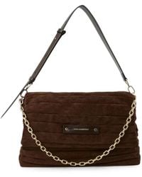KARL LAGERFELD - Sac Porté Épaule K/Essential Médium En Daim - Lyst
