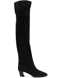 Aquazzura - Nomad 50 Over-The-Knee Suede Boots - Lyst