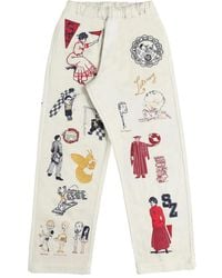 Samuel Zelig - Varsity Elasticated Graphic Trousers - Lyst
