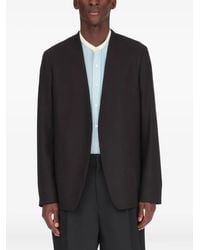 Maison Margiela - Collarless Vigin-Wool Blazer - Lyst
