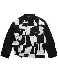 COMME DES GARÇON BLACK - Patchwork Twisted Denim Jacket - Lyst