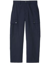 Burberry - Cotton Blend Cargo Trousers - Lyst