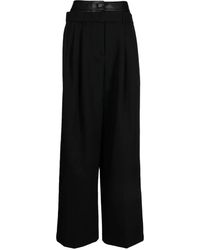 Juun.J - Double-Layer Wide-Leg Wool Trousers - Lyst