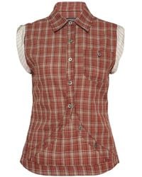 ANDERSSON BELL - Check-Pattern Sleeveless Shirt - Lyst