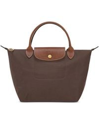 Longchamp - S Le Pliage Leather-Trim Tote Bag - Lyst