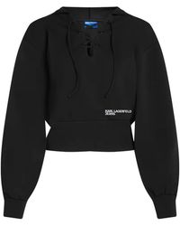 KARL LAGERFELD - Hoodie À Détail De Laçage - Lyst