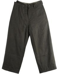 Ziggy Chen - Hidden Arc Asymmetric-Waistband Wide-Leg Trousers - Lyst