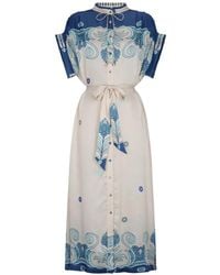 Carolina K - Valerie Kaftan Belted Dress - Lyst
