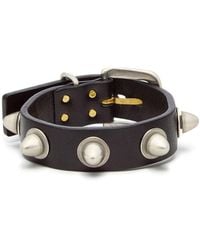 Undercover - Studded Leather Band Bracelet - Lyst