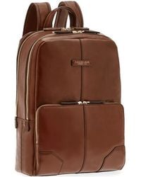 The Bridge - Vespucci Leather Double-Zip Backpack - Lyst