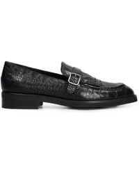 Pedro Miralles - Fringed Crocodile-Effect Loafers - Lyst