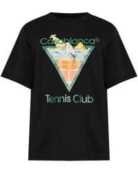 CASABLANCA - Tennis Club Graphic-Print T-Shirt - Lyst
