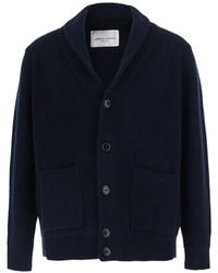 Roberto Collina - Shawl-Collar Ribbed-Knit Cardigan - Lyst