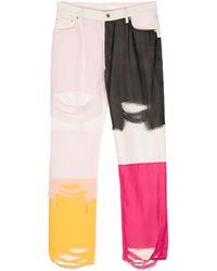 Helmut Lang - Panelled Low-Rise Straight-Leg Jeans - Lyst