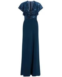 Jenny Packham - Cary Sequin V-Neck Maxi Dress - Lyst