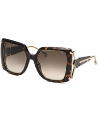 Philipp Plein - Plein Queen Square-Frame Tortoiseshell Sunglasses - Lyst